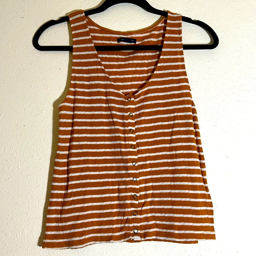American Eagle Striped Tank Top Medium